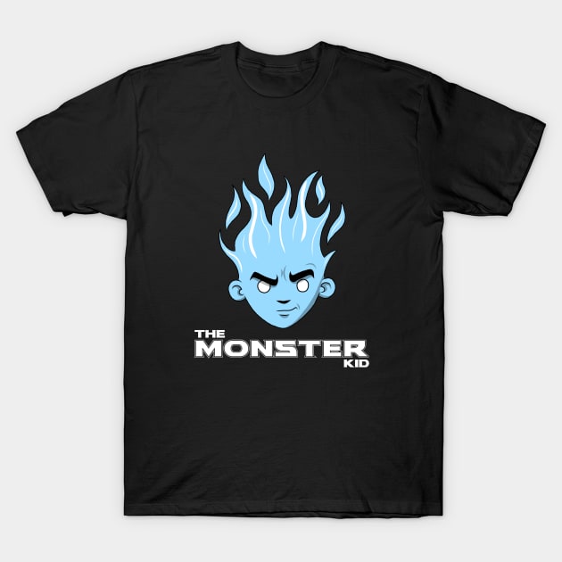 The Monster Kid (Black and Blue) T-Shirt by DaleMettam